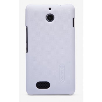 Премиум пластиковый матовый чехол для Sony Xperia E1 Белый