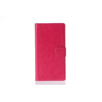 Чехол портмоне подставка глянцевый с защелкой для Sony Xperia Z1 Пурпурный