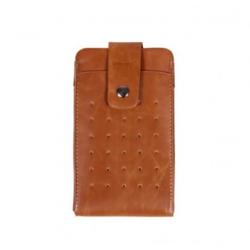Кожаный чехол мешок с застежкой и крепежом на пояс для Samsung Galaxy Note 4 Оранжевый