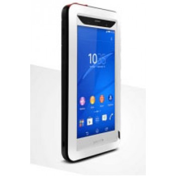 Ультрапротекторный пылеводоударостойкий чехол металл/стекло для Sony Xperia Z3 Белый