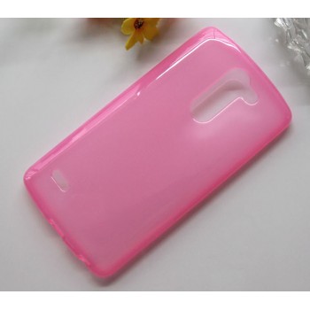 Силиконовый матовый полупрозрачный чехол для LG G3 Stylus Розовый