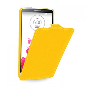 Кожаный чехол вертикальная книжка (нат. кожа) для LG G3
