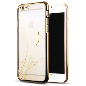 Эксклюзивный тонкий ультрамягкий силиконовый чехол с золотым дизайнерским напылением для Iphone 6 