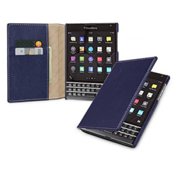 Кожаный чехол портмоне (нат.кожа) для Blackberry Passport