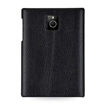 Кожаный чехол накладка (нат. кожа) для Blackberry Passport