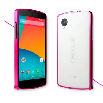 Металлический бампер для Google LG Nexus 5 Пурпурный