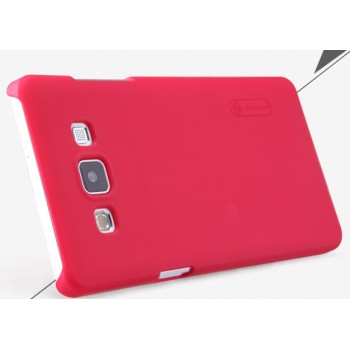 Пластиковый матовый нескользящий премиум чехол для Samsung Galaxy A5 Пурпурный