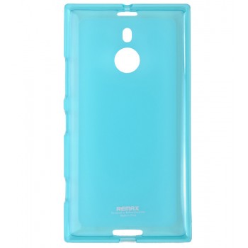 Силиконовый матовый полупрозрачный чехол для Nokia Lumia 1520 Голубой