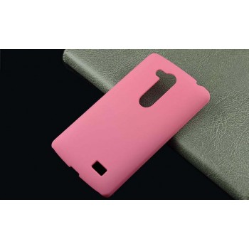 Пластиковый матовый непрозрачный чехол для LG L Fino Розовый