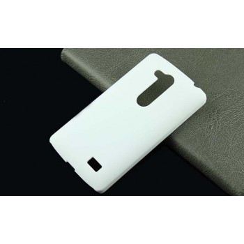 Пластиковый матовый непрозрачный чехол для LG L Fino Белый