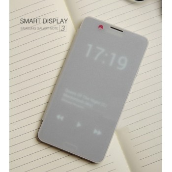 Чехол книжка с полупрозрачным с смарт дисплеем для Samsung Galaxy Note 3