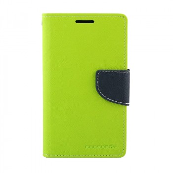 Чехол портмоне подставка на силиконовой основе с защелкой для Nokia X2 Зеленый