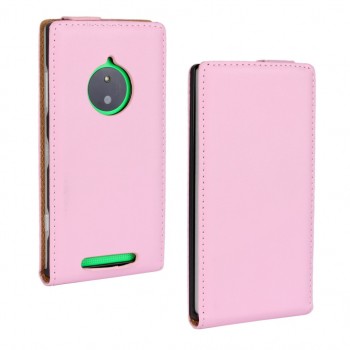 Чехол вертикальная книжка на пластиковой основе для Nokia Lumia 830 Розовый