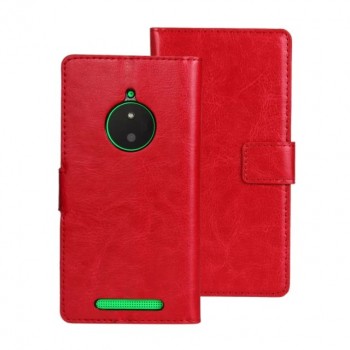 Глянцевый чехол портмоне подставка с защелкой для Nokia Lumia 830 Красный