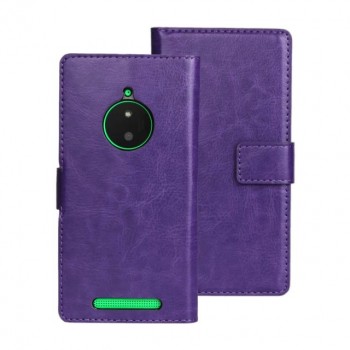 Глянцевый чехол портмоне подставка с защелкой для Nokia Lumia 830 Фиолетовый