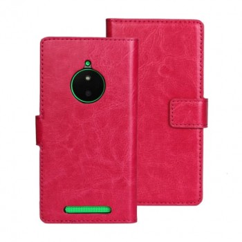 Глянцевый чехол портмоне подставка с защелкой для Nokia Lumia 830 Пурпурный
