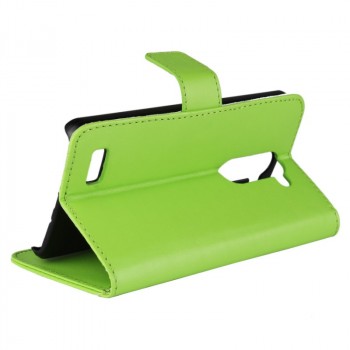 Чехол портмоне подставка с защелкой для LG L Bello Зеленый