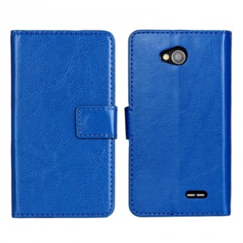 Чехол портмоне подставка с защелкой для LG L70 Синий