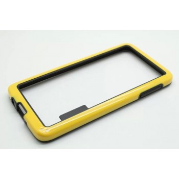 Силиконовый бампер двухцветный для Samsung Galaxy A3 Желтый