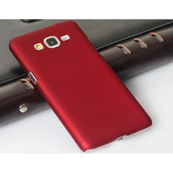 Пластиковый матовый непрозрачный чехол для Samsung Galaxy Grand Prime Красный