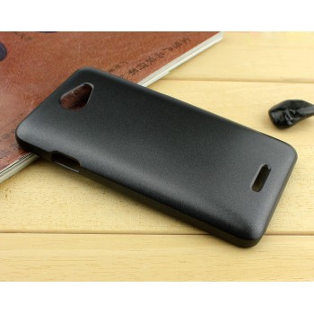 Пластиковый металлик чехол для HTC Desire 516 Черный
