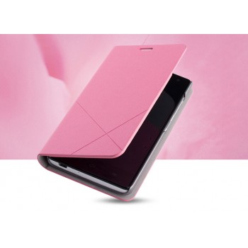 Чехол флип-подставка серии Cross lines для Huawei Honor 3c Розовый