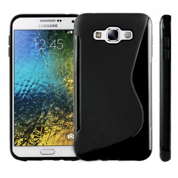 Силиконовый S чехол для Samsung Galaxy E7 Черный