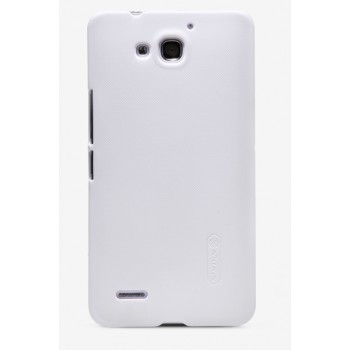 Премиум матовый пластиковый чехол для Huawei Honor 3x Белый