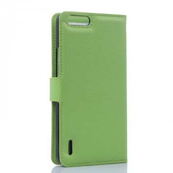 Чехол портмоне подставка с защелкой для Huawei Honor 6 Plus Зеленый
