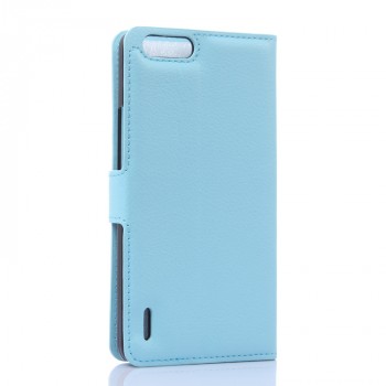 Чехол портмоне подставка с защелкой для Huawei Honor 6 Plus Голубой