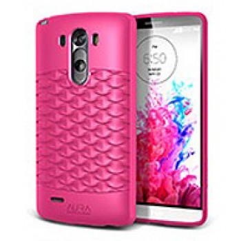 Силиконовый чехол серии FishScale для LG Optimus G3 Пурпурный