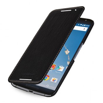 Кожаный чехол горизонтальная книжка (нат. кожа) для Google Nexus 6 