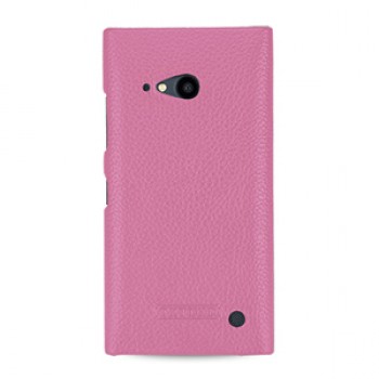 Кожаный чехол накладка (нат. кожа) серия Back Cover для Nokia Lumia 730/735 