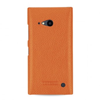 Кожаный чехол накладка (нат. кожа) серия Back Cover для Nokia Lumia 730/735 