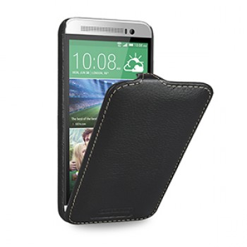 Кожаный чехол вертикальная книжка (нат. кожа) для HTC One E8
