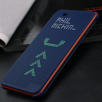 Точечный чехол смарт флип с функциями оповещения для HTC Desire 820 Синий