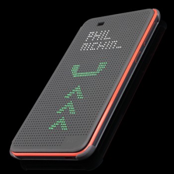 Точечный чехол смарт флип с функциями оповещения для HTC Desire 820 Серый