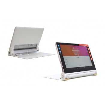 Чехол флип подставка текстурный серия Glossy Shield на поликарбонатной основе для Lenovo Yoga Tablet 2 8 Белый