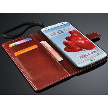 Чехол портмоне с ремешком для LG G Pro 2