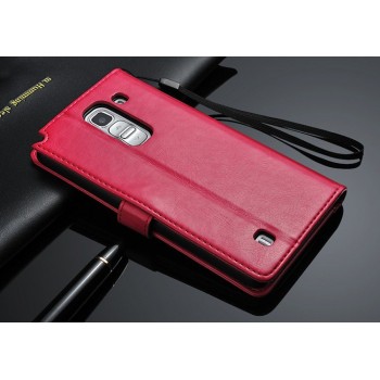 Чехол портмоне с ремешком для LG G Pro 2 Розовый