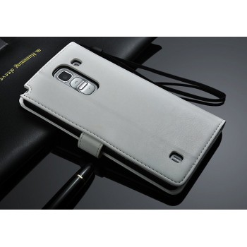 Чехол портмоне с ремешком для LG G Pro 2 Серый