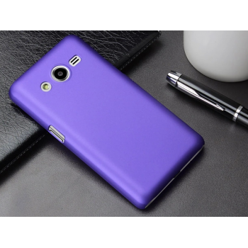 Пластиковый матовый металлик чехол для Samsung Galaxy Core 2 Фиолетовый