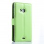 Чехол портмоне подставка с защелкой для Microsoft Lumia 535, цвет Зеленый