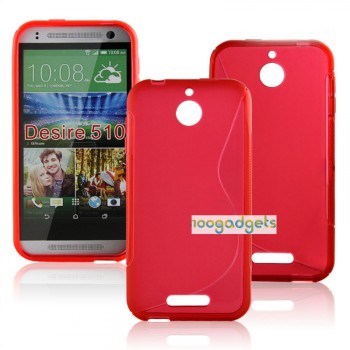 Силиконовый S чехол для HTC Desire 510 Красный