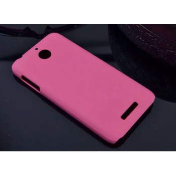 Пластиковый матовый непрозрачный чехол для HTC Desire 510 Розовый
