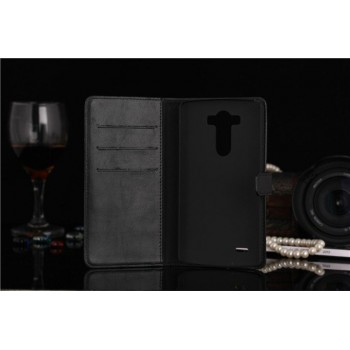 Чехол портмоне-подставка с отделениями для LG Optimus G3 Черный