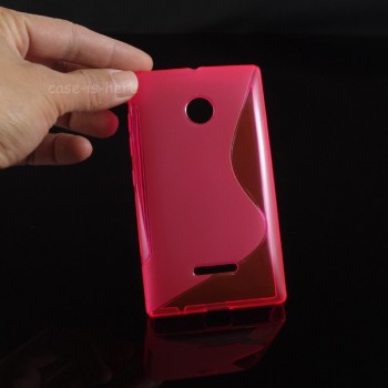 Силиконовый S чехол для Microsoft Lumia 435 Пурпурный