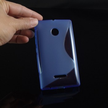 Силиконовый S чехол для Microsoft Lumia 435 Синий