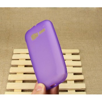Силиконовый матовый непрозрачный чехол для Alcatel One Touch Pop C5 Фиолетовый