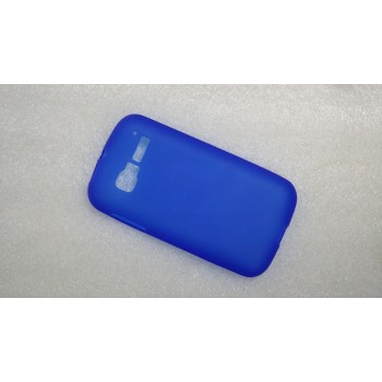 Силиконовый матовый непрозрачный чехол для Alcatel One Touch Pop C5 Синий